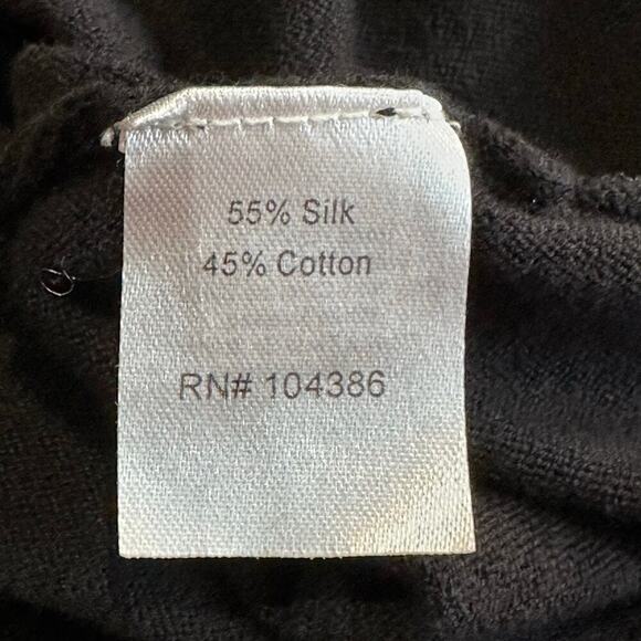 Garnet Hill Sz XL Silk and Cotton Blend Round Neck 3/4 Sleeve Tunic Tee Capsule - Picture 4 of 9